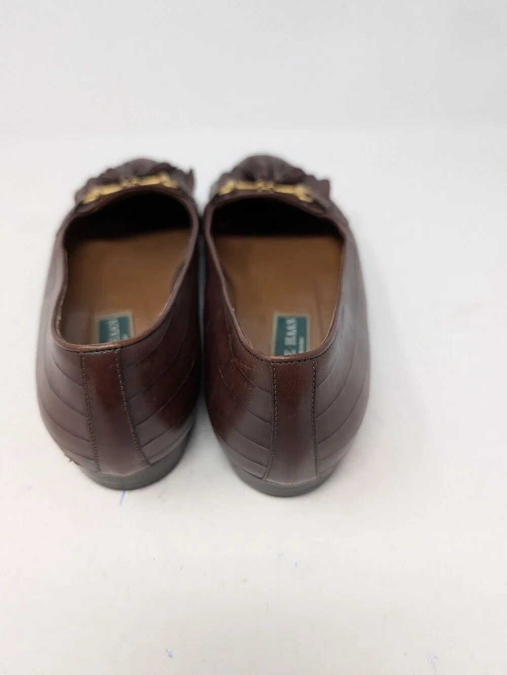 Cole Haan Vintage Brown Leather Kiltie Horsebit Loafers Flats Italy Women's 9 B